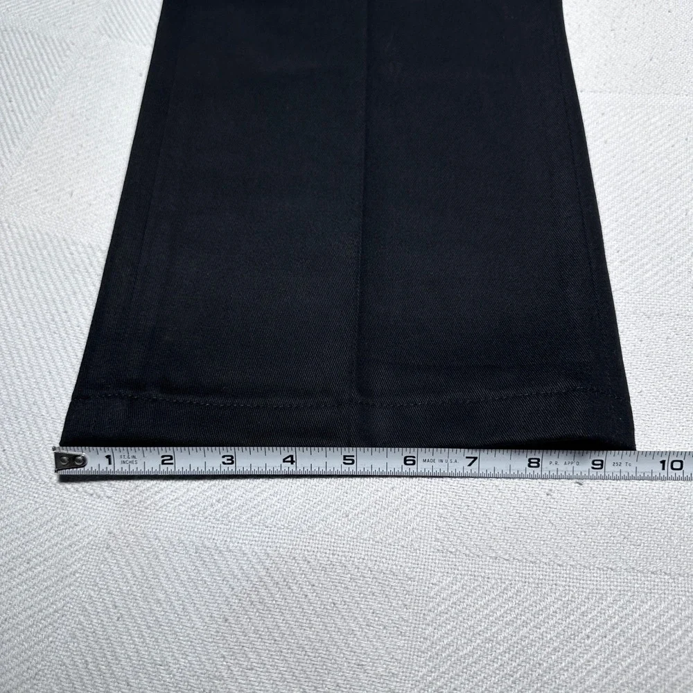 NEW Eddie Bauer Pleated Relaxed Chino Pants Mens 34x37 Wrinkle Free Black Casual